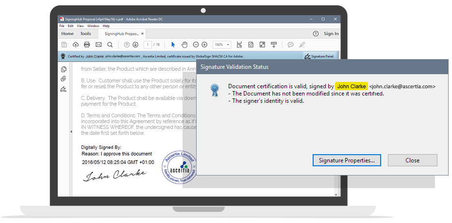 Advanced and Qualified Electronic signatures